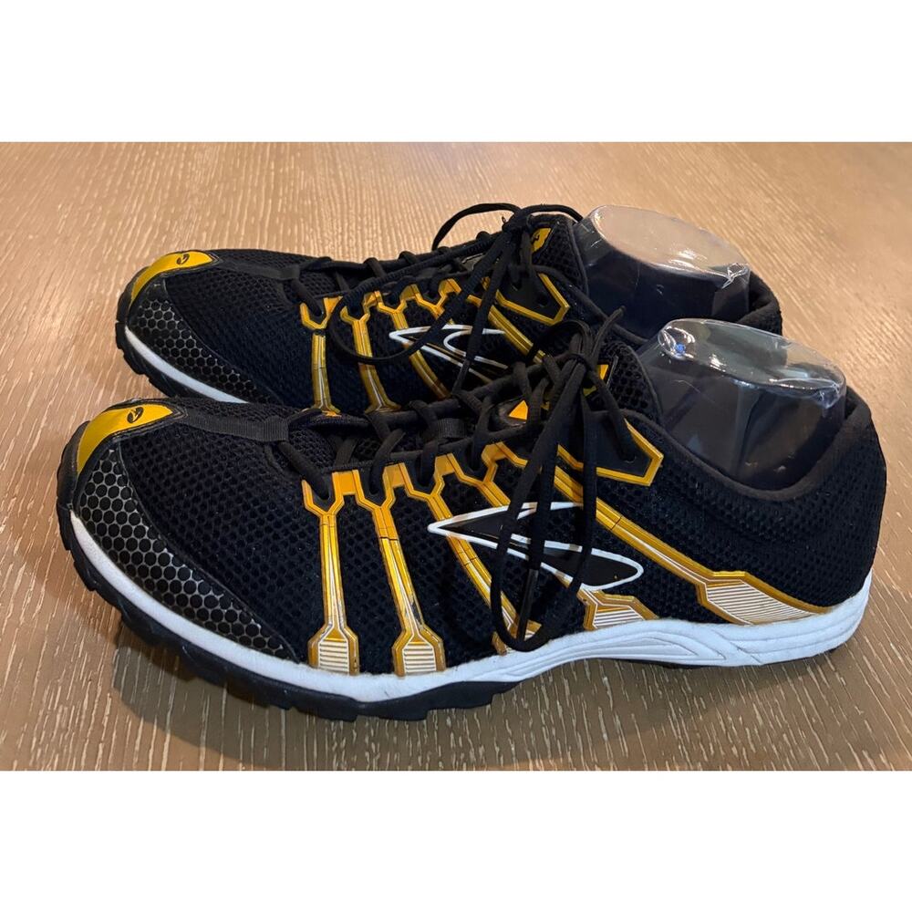 Brooks Shoes Mens 12.5 Black Yellow Mach 9 Track Field Lace Up Sneakers 41214981